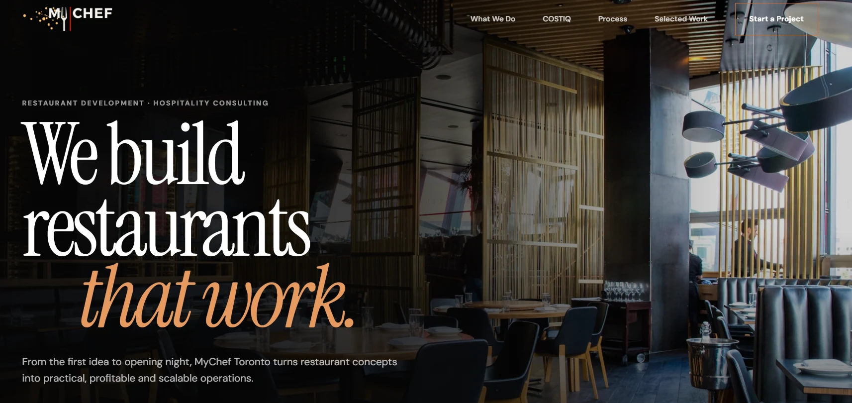MyChef Toronto website preview